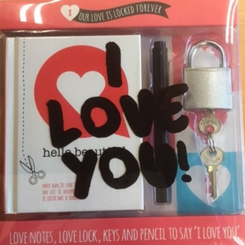 Bigliettini d'amore + lucchetto (6 pz)