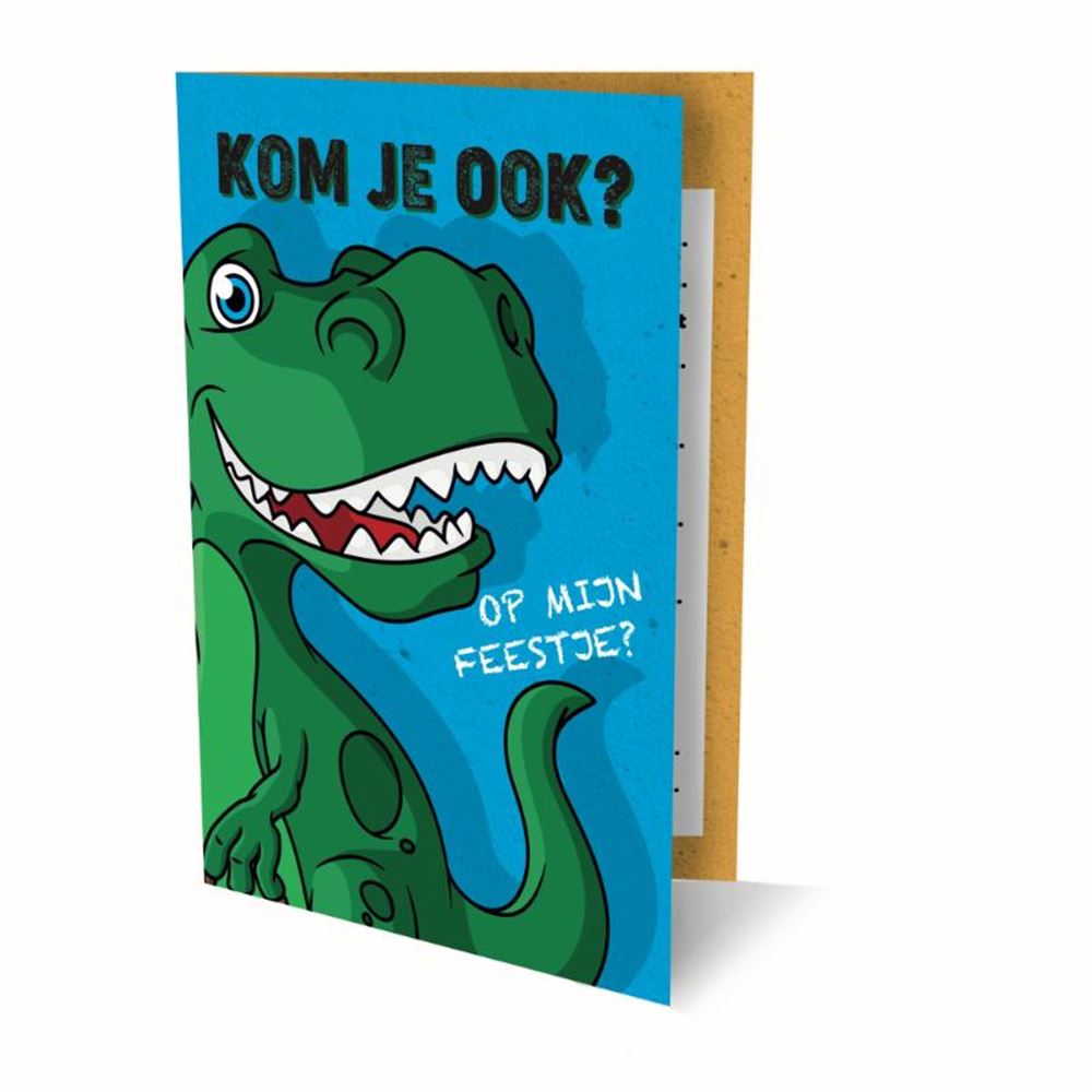 Uitnodigingskaarten dinosaurus (6 st)