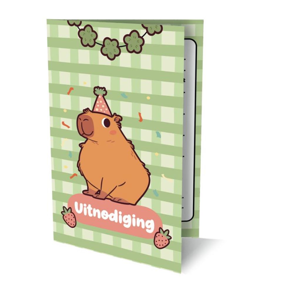 Uitnodigingen capybara pk 954 set van