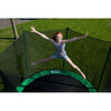 Juego en trampolín deportivo con borde protector 244 cm verde blanco