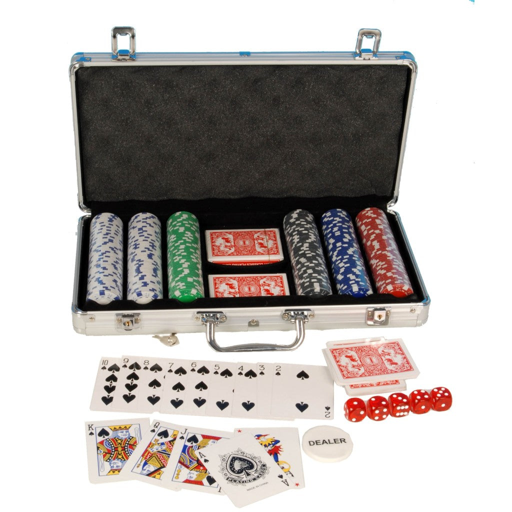 Poker di base set in valigia in alluminio