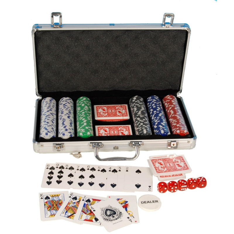Poker di base set in valigia in alluminio