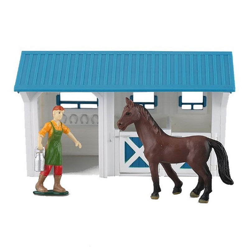 Farm Dutch Farm Farm Horse stabile con figura e cavallo