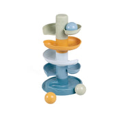 Rubo toys little dutch spiraaltoren blauw - knikkerbaan - 5 delen - 3 ballen - stapeltoren - afbeelding 3
