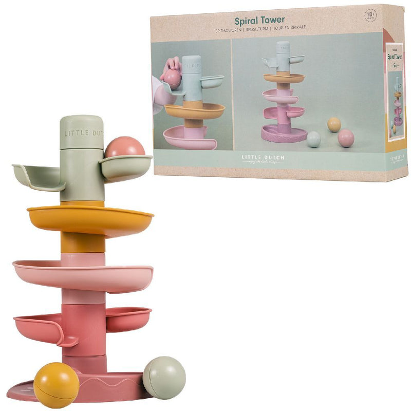 Pequeña torre espiral holandesa rosa