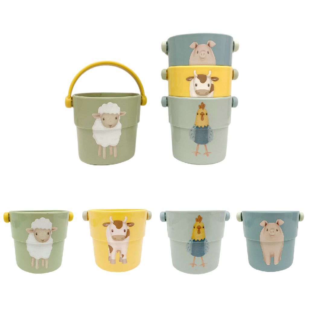 Little Dutch Farm Bathbekers 4 pezzi
