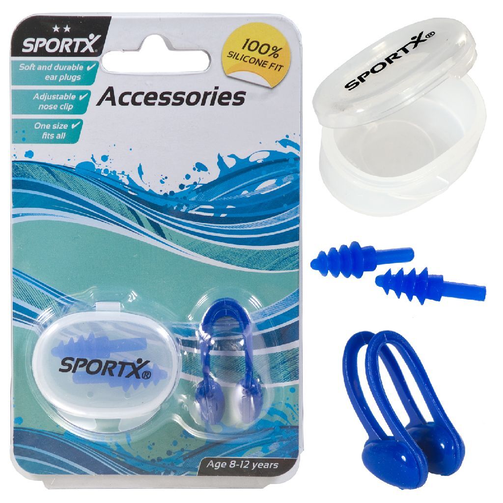 SportX Nose Clip and Earplugs Junior