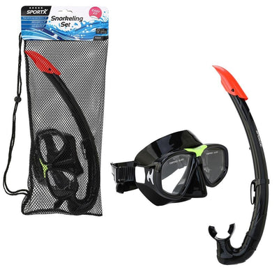 Sportx Adults Snorkel Snorkel Set a 5 stelle Nero