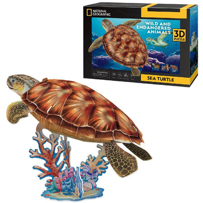 Diversión cúbica Cúbica Fun National Geographic 3d Puzzle Tortuga marina 31 piezas