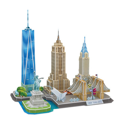 Puzzle 3D Cubic Fun City Line Ciudad de Nueva York 123 piezas