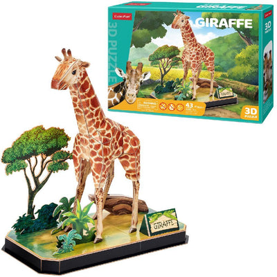 Cubic fun cubic fun 3d puzzel giraffe 43 stukjes