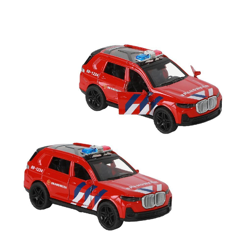 112 pull-back brandweer suv 1:36 + licht en geluid