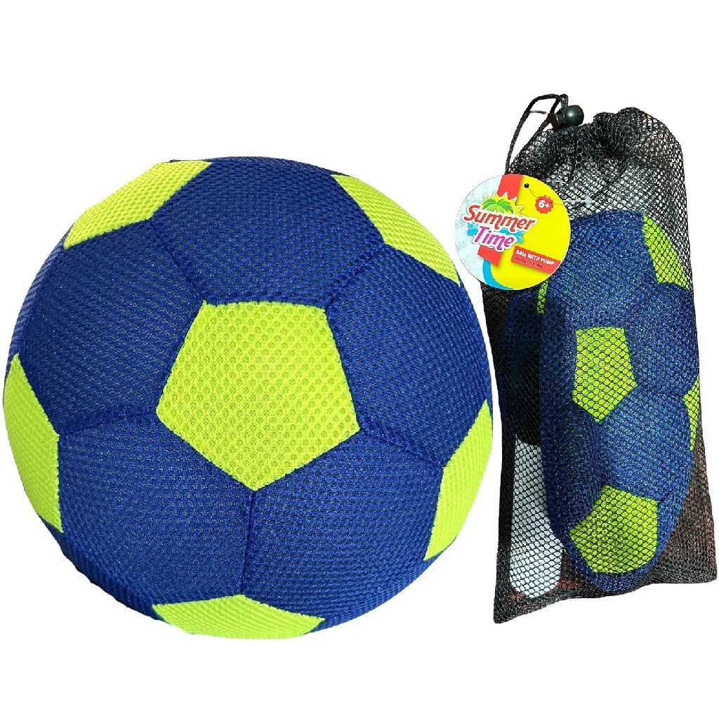 Sfera gonfiabile estiva con pump blu verde