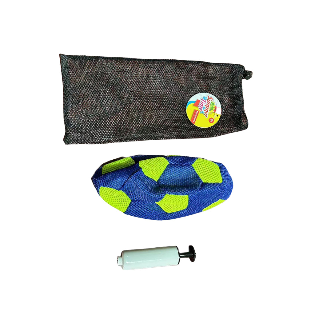 Sfera gonfiabile estiva con pump blu verde