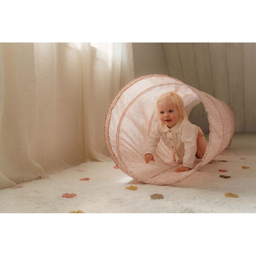 Túnel de rastreo de jardín de hadas holandés 180x46 cm rosa