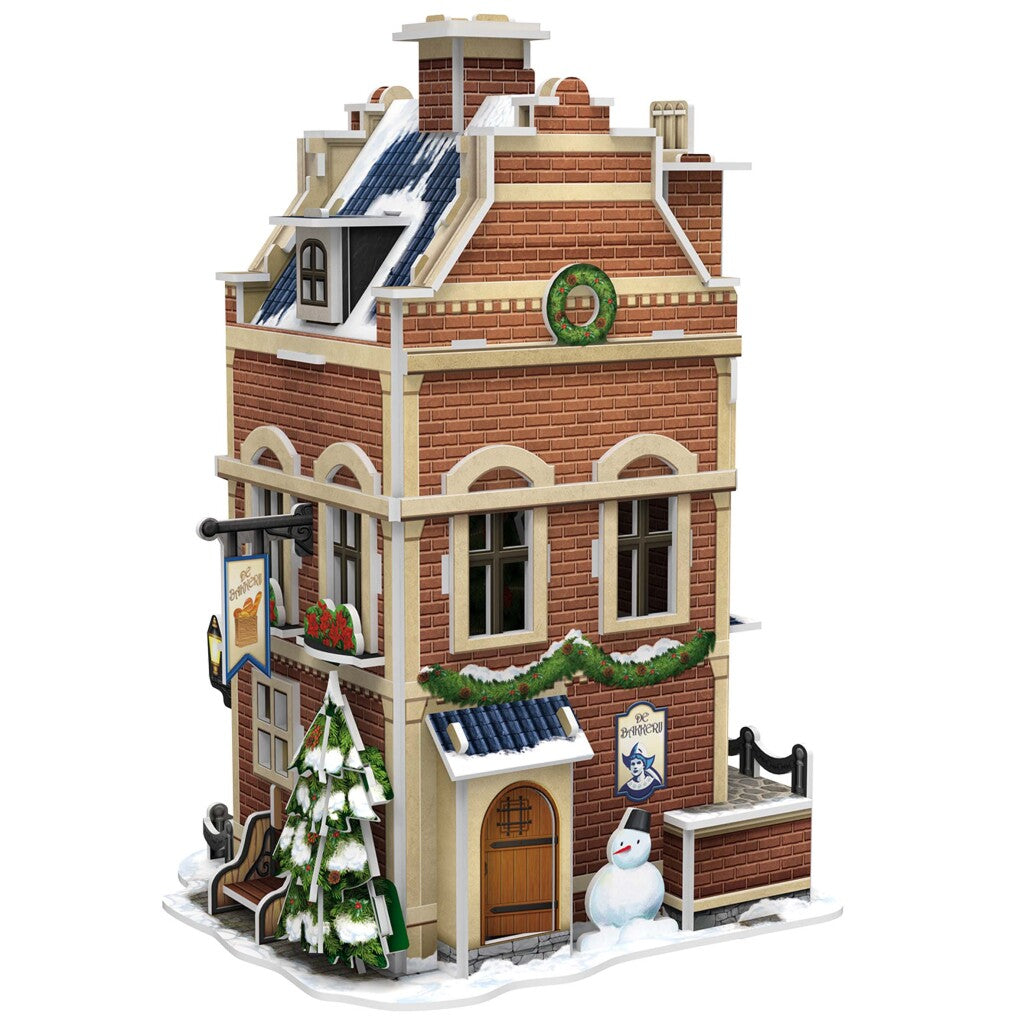 Divertimento cubico divertimento cubico divertimento 3d puzzle hollands huisje Winter Bakery + Light 65 pezzi