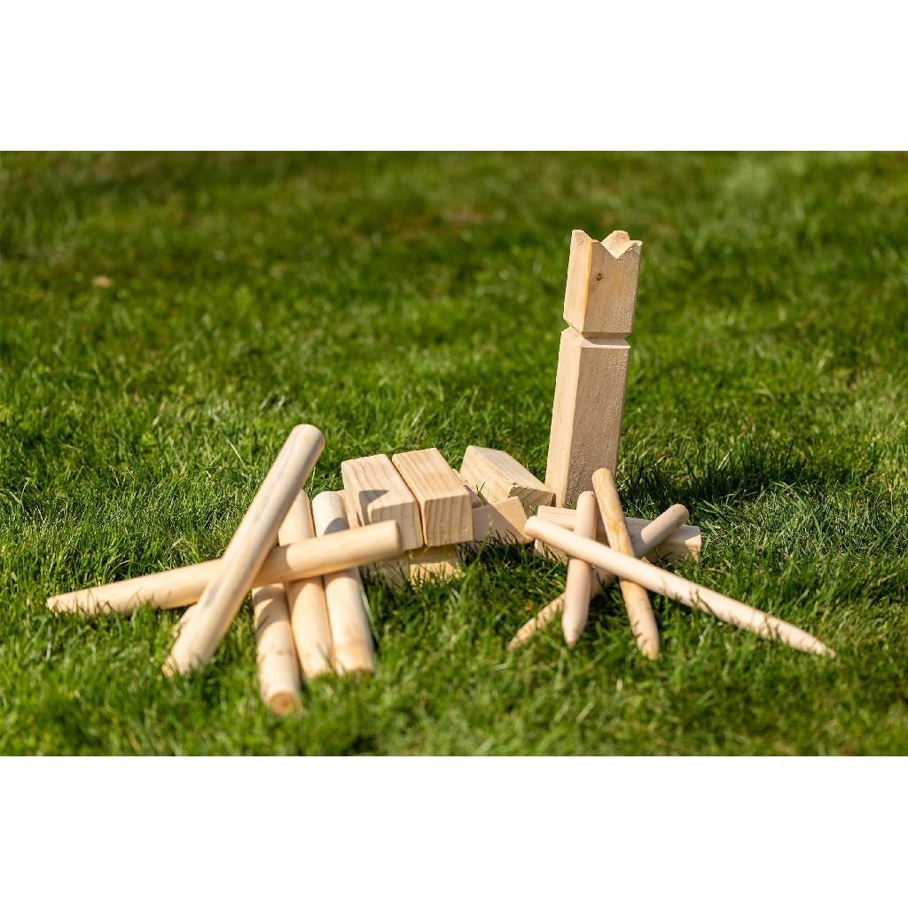 Play Outdoor Kubb Wood Throwing Game FSC con borsa da trasporto