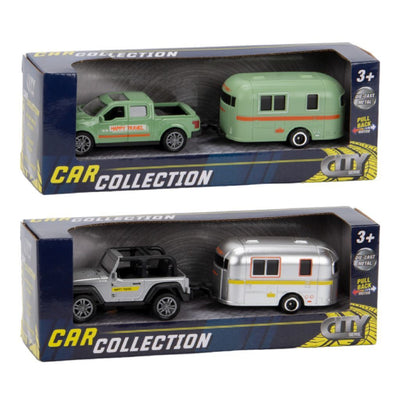 Pick-up en miniatura de colección de coches urbanos con remolque 1:50 surtido