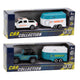 Collezione di city car pick-up pressofuso con rimorchio per cavalli 1:50 assortiti