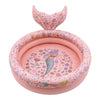 Piccola sirena da sogno olandese da piscina con coda 80 cm rosa