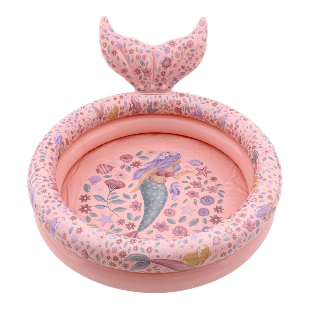 Piscina con cola de sirena de ensueño Little Dutch Dutch 80 cm rosa
