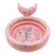 Piscina con cola de sirena de ensueño Little Dutch Dutch 80 cm rosa
