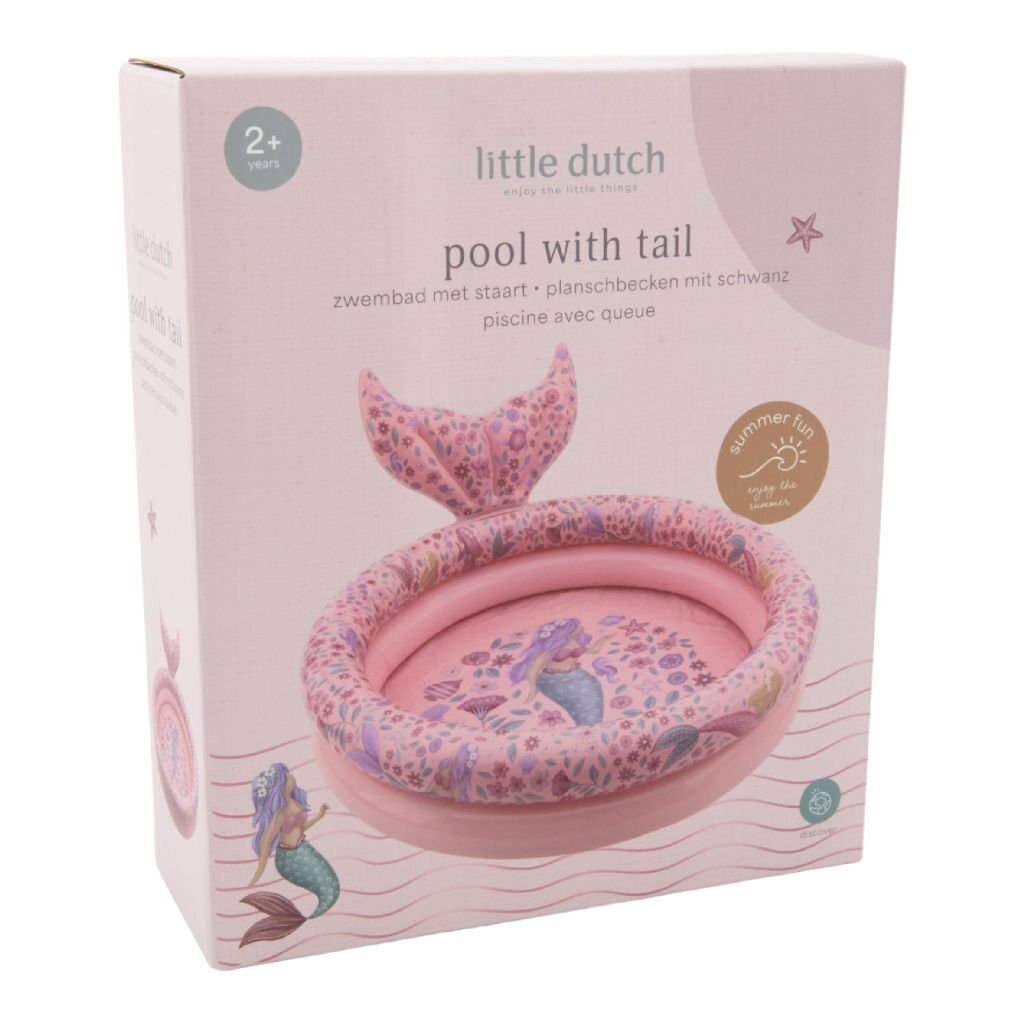Piccola sirena da sogno olandese da piscina con coda 80 cm rosa