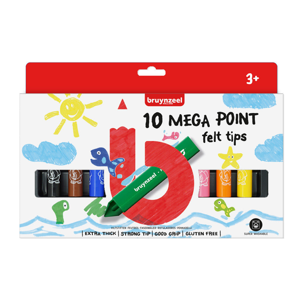 Bruynzeel mega point viltstiften 10 stuks