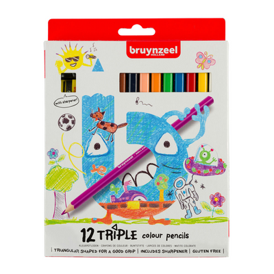 Bruynzeel Kids Triple color Pencil set 12