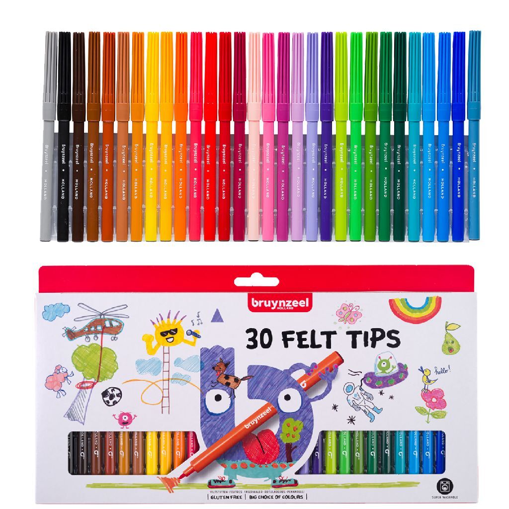 Bruynzeel Kids FeltStifts, 30 °.