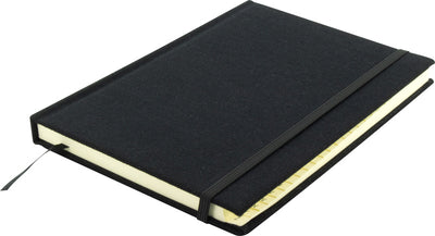 Kangaro Kangaro K-5105 Alphabetboek A5 A-Z Linen Hard Cover Black, 208 pages, reading ribbon, Elastic