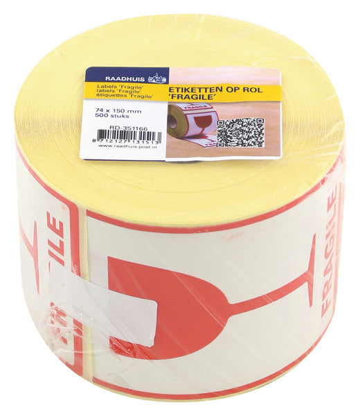 Raadhuis Raadhuis RD-351166 Etichetta 74x105mm 500 pezzi di vetro fragile