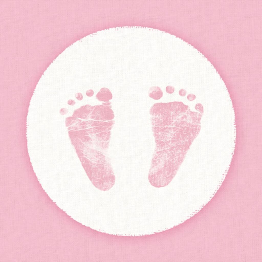 I tovaglioli Ambiente Ambiente Baby Feet 33 cm Pink