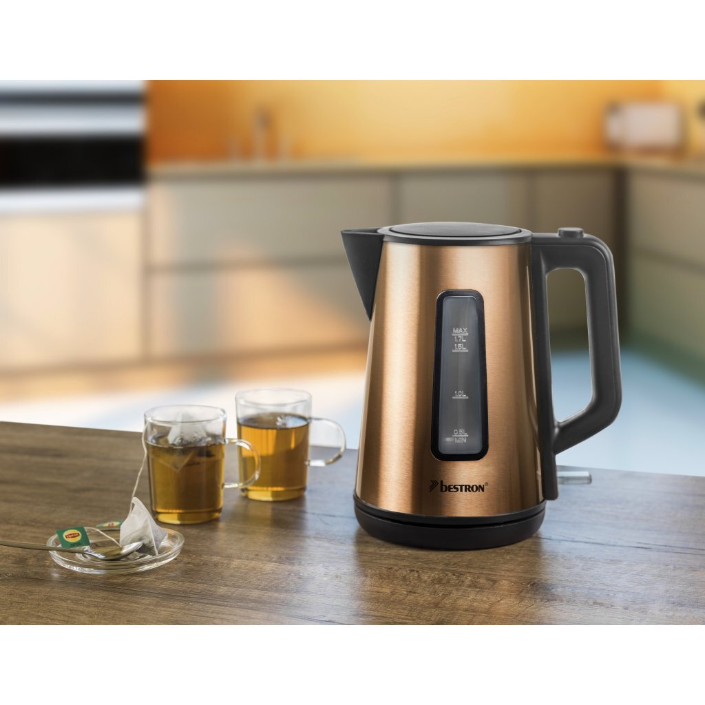 Bestron AWK1000CO Kettle 1.7L 2200W Cobre Negro