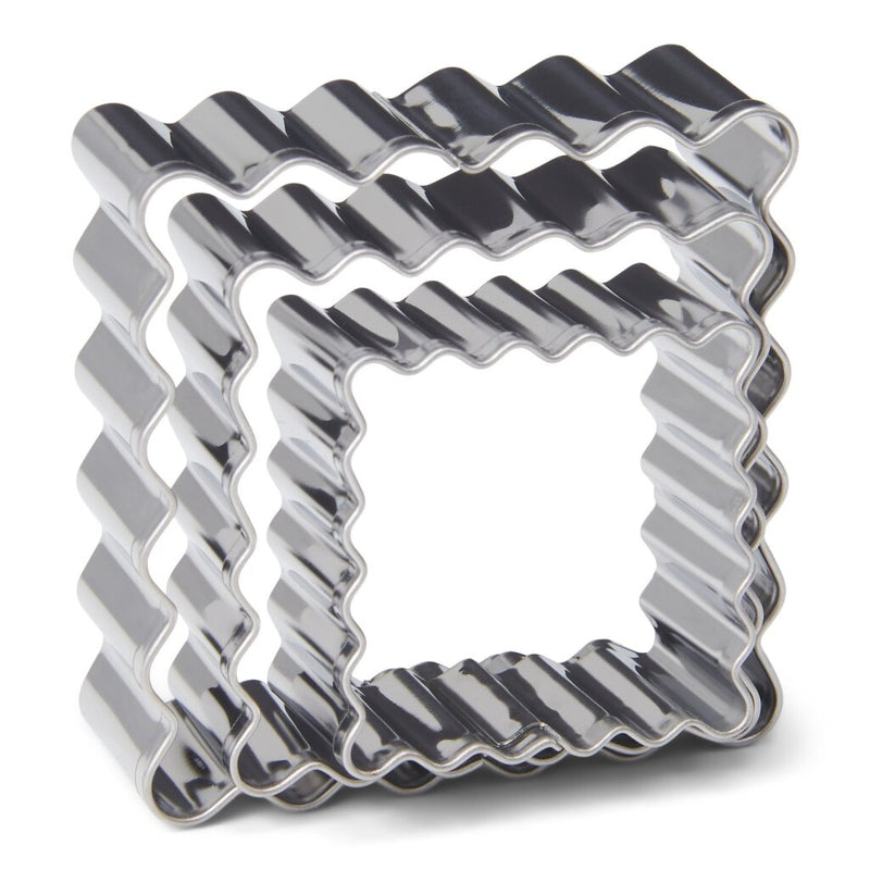Patisse Patisse sobresale de acero inoxidable cuadrado de 3 piezas