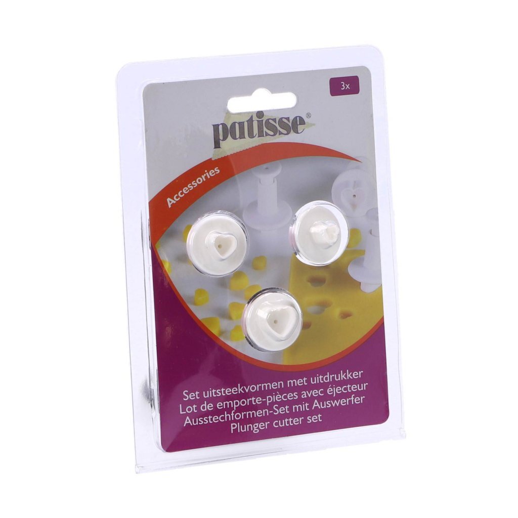 Patisse La extensión de la práctica forma corazón con un protector de 3 piezas blancas