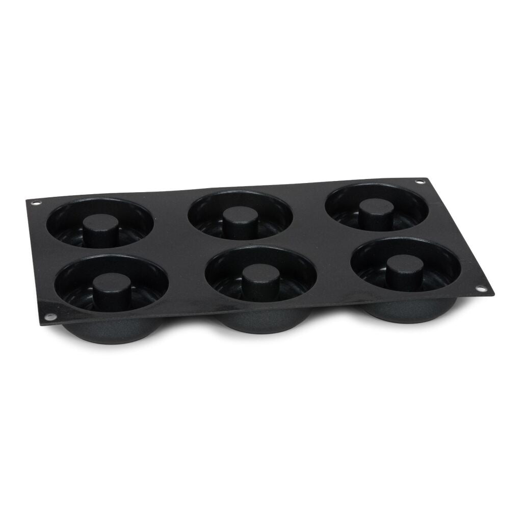 Patisse Patisse Donut form 6 comparts 29x17 cm Black silicone