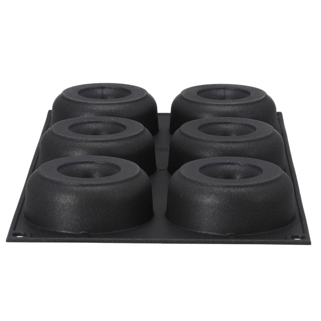 Patisse Patisse Donut form 6 comparts 29x17 cm Black silicone