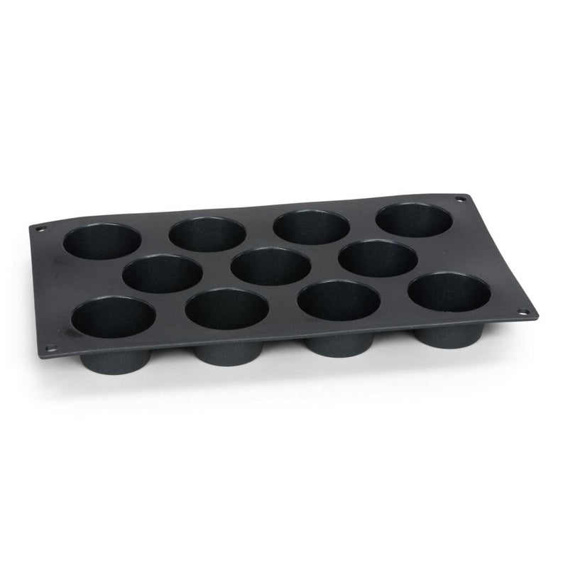 Patisse Patisse Mini Muffin Form 11 Comparta 29x17 cm Silicona negra