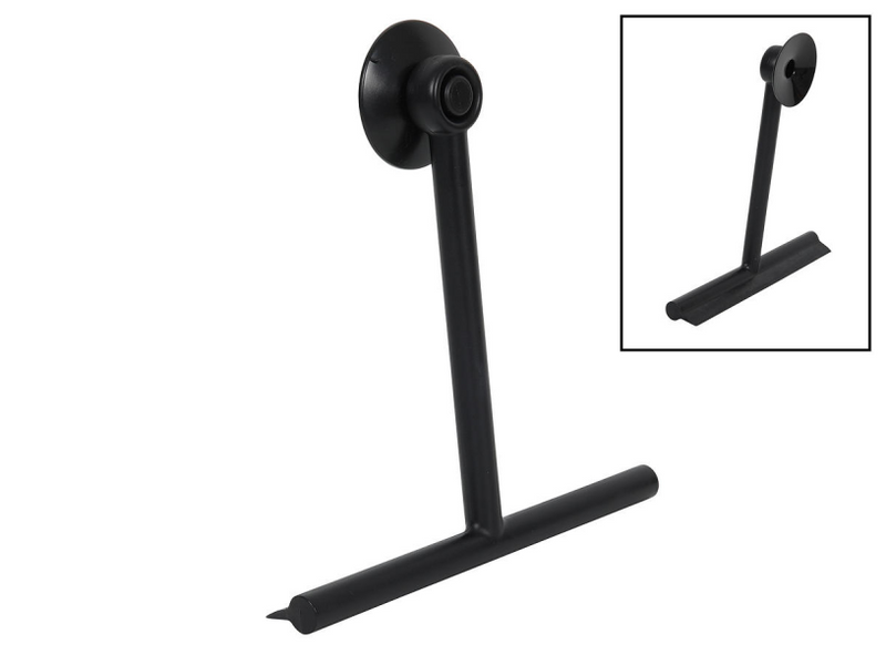 Limpiacristales de baño con ventosa negro