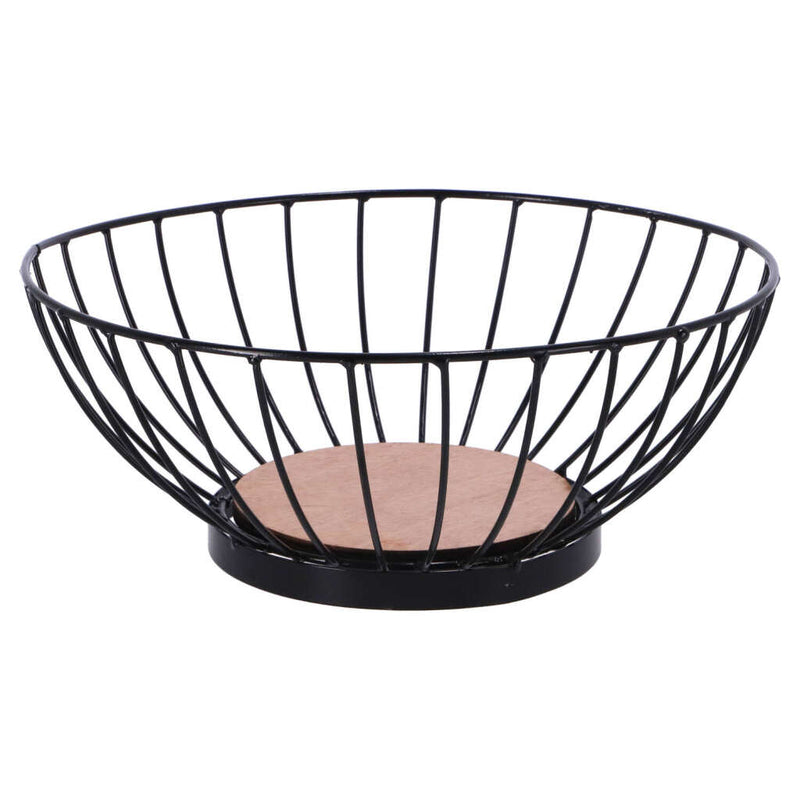 Altri marchi ciotola di frutta in metallo 28 cm legno nero