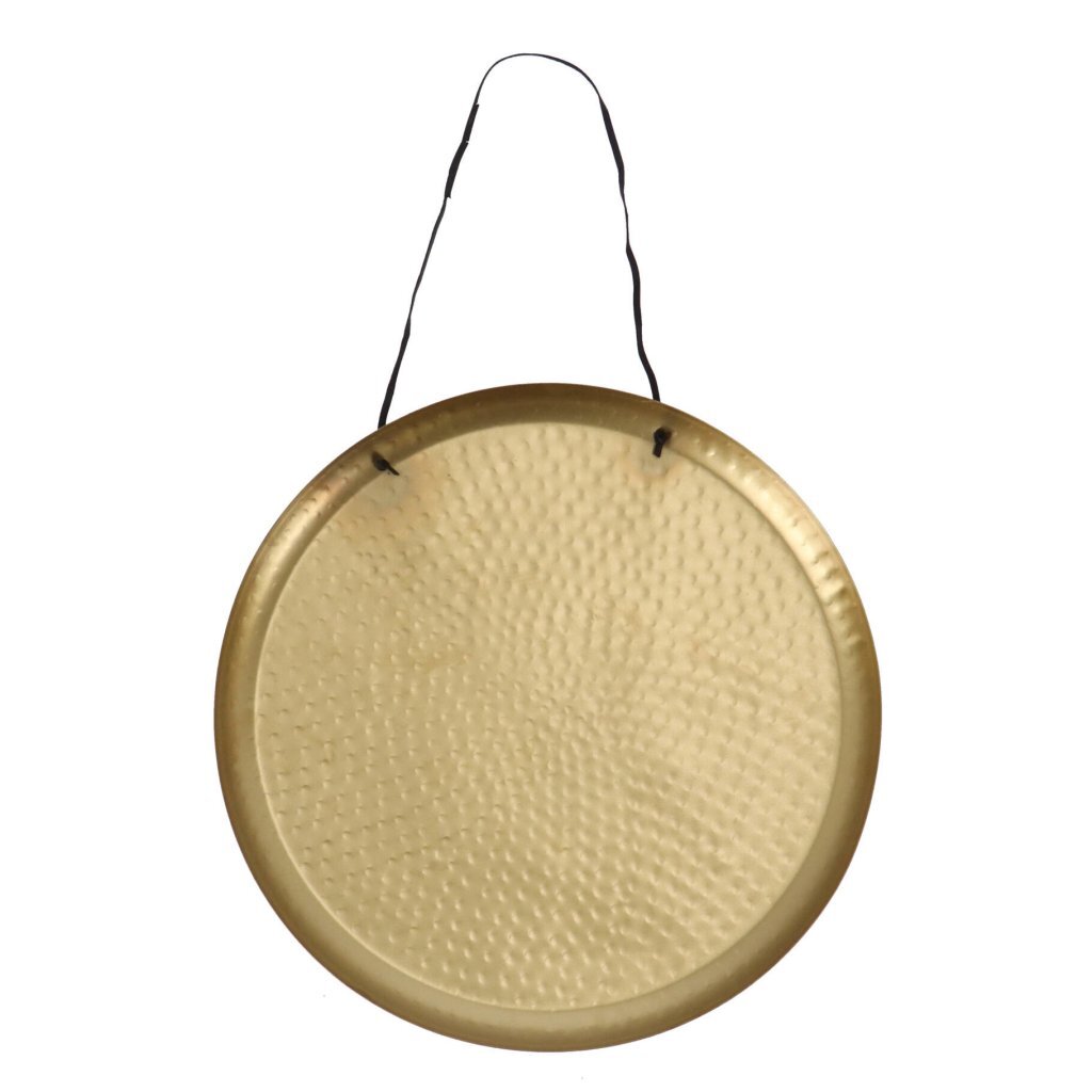 Gusta wand-decoratieschaal 38 cm goud aluminium