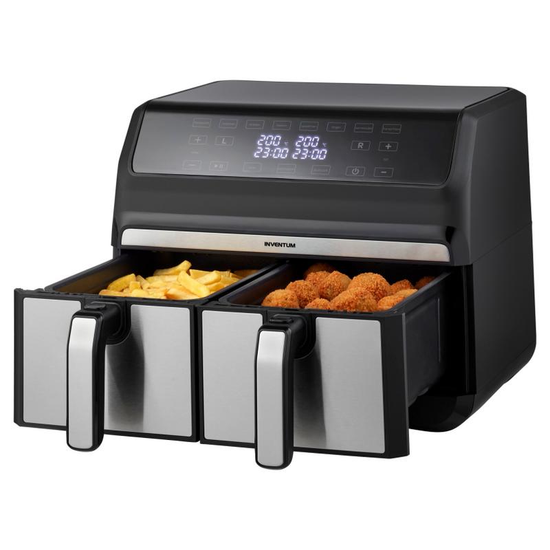 Inventum Friggitore per aria calda GF800HLD Double 2x 4L Black 1700W