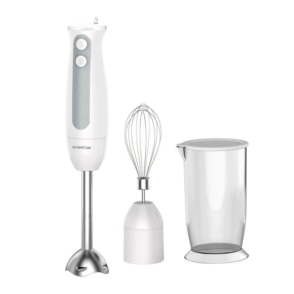 Inventum mx201s set batidora de mano 400w acero inoxidable blanco