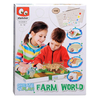 Slammer Crea e Farm World Wooden Craft Set