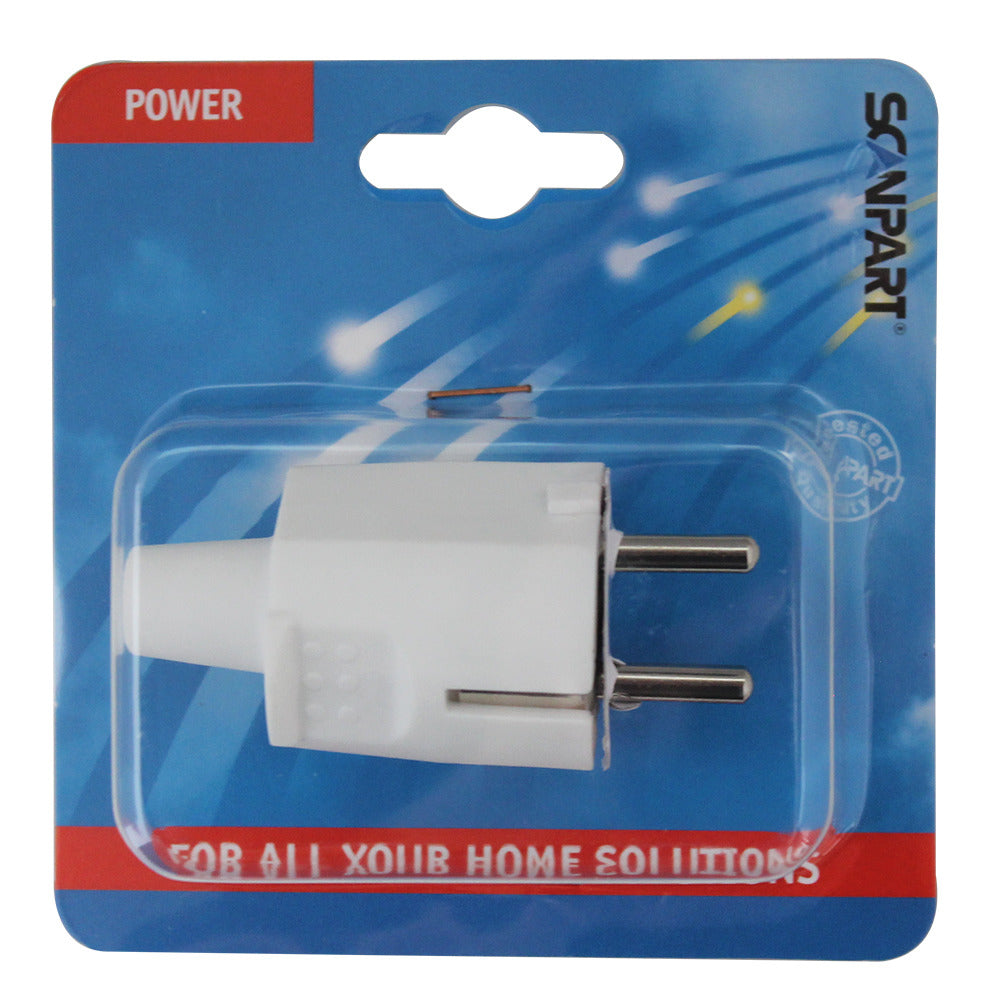 SCANPART SCANPART Plug con RA, PVC White
