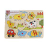 Puzzle con bottoni in legno ad albero grande