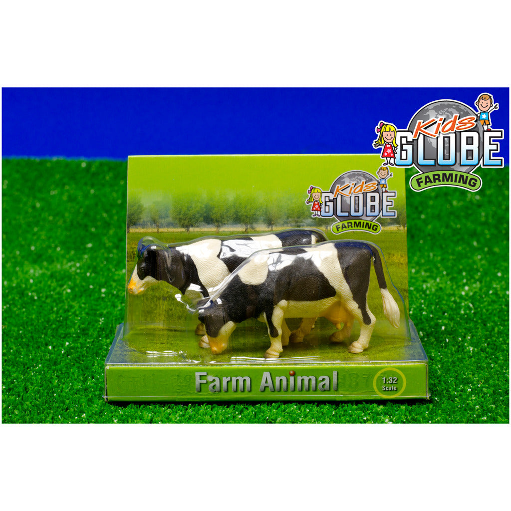 Kids Globe Globe Cow Black White Standing 1:32, 2st