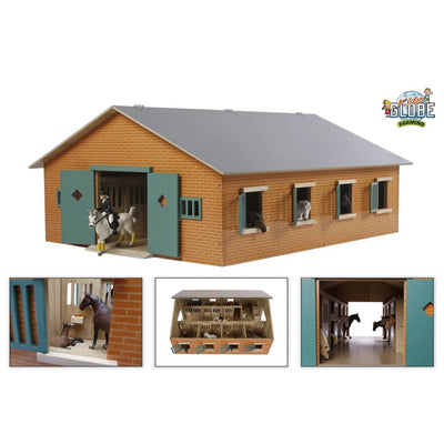 Kids Globe Globe Globe Horse Stable con 7 scatole, 1:24