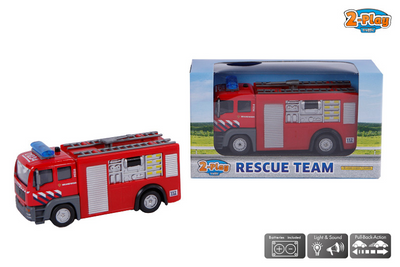 2-Play Die-cast Pull Back Fire Brigade NL Light and Sound